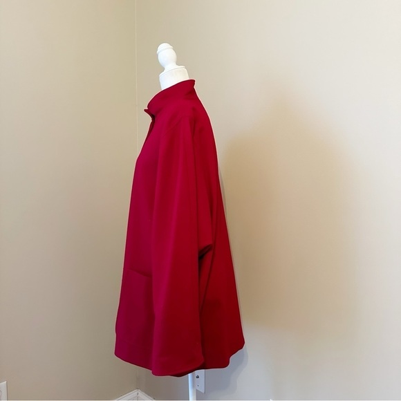 Kristen Blake 100% Merino Wool Dolman Sleeve Red Vintage Jacket Coat - Medium - Picture 3 of 14